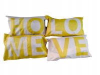 4 poszewki na poduszkę 30x50 cm beżowo - żółte HOME LOVE