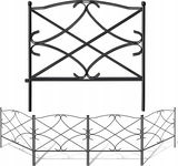 Dekoracyjne metalowe ogrodzenie ogrodowe 5 szt. 60 cm x 3 m