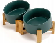 Zestaw dwóch misek ceramiczna Spunkyjunky ciemnozielony 0,85 l