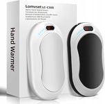 Lomvset Elektryczny ogrzewacz do rąk, power bank zestaw 2 sztuk,