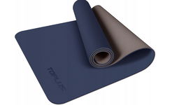 Mata do ćwiczeń Toplus 183 cm x 61 cm (BEZ PASA) granat- brąz