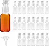 24 sztuki mini buteleczek, 100 ml,z lejkiem do napojów lub nalewek