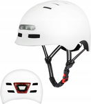 Kask Rowerowy z Oświetleniem LED Czarny, 750mAh, Ładowanie USB, Roz. M/L