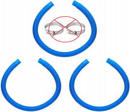 Węże zamienne do basenu 3 szt. , 32 mm, niebieskie