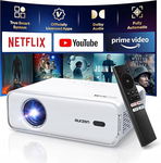 PROJEKTOR LED 4K Full HD 1080p autofokus i korekcja trapezu, WiFi Bluetooth