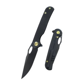 Nóż składany Kubey KB Knives Hydro Black Titanium, Black DLC M390 by Mark Perez