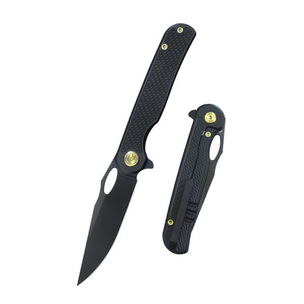 Nóż składany Kubey KB Knives Hydro Black Titanium, Black DLC M390 by Mark Perez