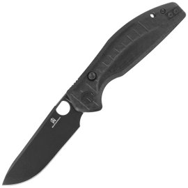 Nóż składany Bestechman Angry Owl Black G10 w/ Carbon Fiber Pattern, Black PVD
