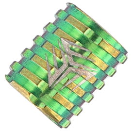 Tytanowy koralik WeKnife Ti Paracord Bead, Green (A-02A)