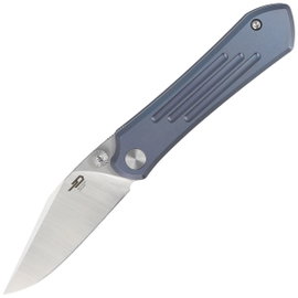 Nóż składany Bestech Icarus Blue Stonewashed Titanium, Satin M390 by (BT2302E)