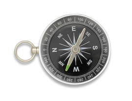 Kompas Barbaric Pocket Silver Aluminum O 4.3 cm (33891)