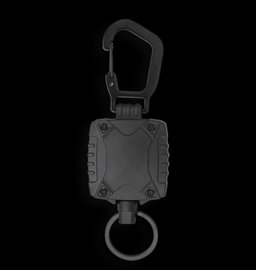 Retraktor Barbaric z klipsem Black ABS, Metal Carabiner, 75cm (16246-NE)