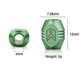 Koralik Bestechman, Green Titanium by Ostap Hel (BM18A)