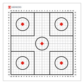 Naklejka termiczna tarcza do przystrzeliwania termowizji HIKMICRO 30x30 cm 10
