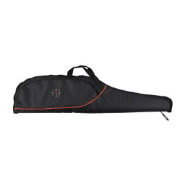 Pokrowiec na broń Forsport 125 cm - czarny, haft celownik VX, biza pomarańczowa