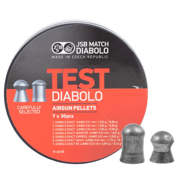 Śrut diabolo JSB Exact Tester Jumbo 5,5 mm 210 szt.