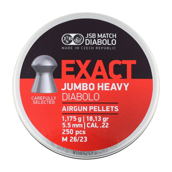 Śrut diabolo JSB Exact Jumbo Heavy 5,52 mm 250 szt.