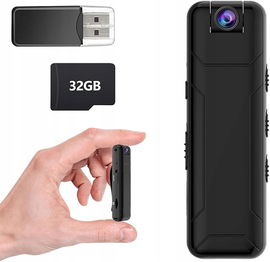 Mini Kamera Szpiegowska FullHD 1080p Body Kamera 32GB 10h Bextgoo ! OPIS !!