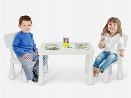 2 x Krzesełka i stolik, zestaw mebli dziecięcych Costway dla dzieci 1-7 lat