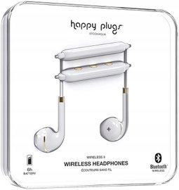 Zestaw słuchawkowy Douszny, Opaska na szyję Biały Happy Plugs Wireless II