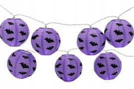 Girlanda LED 2m 20 lampionów z nietoperzami na baterie ! POEKSPOZYCYJNE !