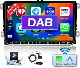 Radio Android DAB+ CarPlay VW Golf 5 6 Passat Seat+ Kamera Hikity 9”