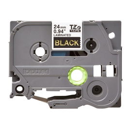 Brother TZe-R354 taśma 24 mm, złoty na czarnym, oryginalna TZe-R354 350532