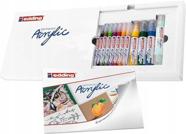 Marker akrylowy EDDING zestaw kreatywny Basic kpl. 12szt.