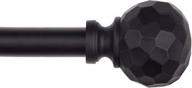 KARNISZ do zasłon 71-122 cm teleskopowy czarny wzór diamentowy SZXIMU