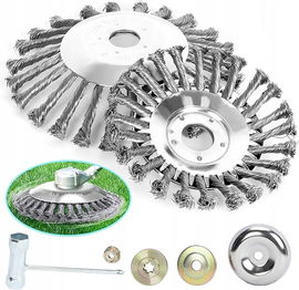 2 x Szczotka druciana do kosy spalinowej 150+200 mm druciane otwór 25,4 mm