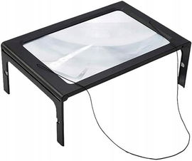 Lupa 3 x powiększenie podświetlana LED Wielkość A4