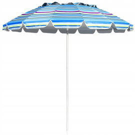 PARASOL PLAŻOWY REGULOWANY 220 CM UPF 50+ NIEBIESKI