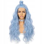 Peruka włosy falowane jasnoniebieskie, 61 cm cosplay Sapphirewigs |