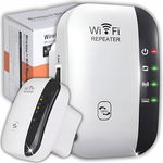 Wzmacniacz WiFi 300 Mb/s z Ethernet i WPS - Bezprzewodowy Extender EU