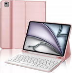 Etui z klawiaturą Bluetooth AZERTY iPad Air 11" 2024, różowe
