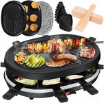 Grill Raclette 900W KESSER | 8 Patelni | Kamień Naturalny | Regulacja