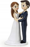 Figurka Tort Figurki Ślub Wesele Para Młoda 21CM / DEFEKT