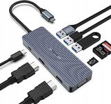 Stacja dokująca USB-C 9w1 HUB HDMI VGA PD 100W USB 3.0 SD TF Laptop