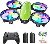 Dron TOMZON Mini Dron Z Kamerą HD 1080P Kolorowe diody LED zielony