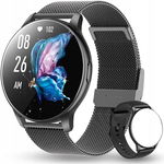 Smartwatch męski dotykowy sportowy 3ATM, czarny vvituaC,