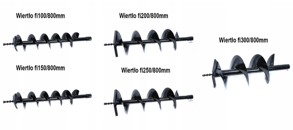 Wiertło do wiertnicy Kraft&Dele 15 cm 80 cm