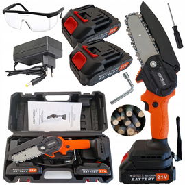 MINI PIŁA ŁAŃCUCHOWA AKUMULATOROWA PILARKA 4" 2x AKU Li-ion WALIZKA