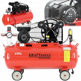 KOMPRESOR SPRĘŻARKA OLEJOWY 100L 230V DWUTŁOKOWY 3,8KM 480L/MIN + SEPARATOR