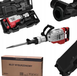 MŁOT WYBURZENIOWY UDAROWY KUJĄCY BETON HEX-GAN 3200W 75J + DŁUTA WALIZKA