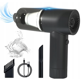 Odkurzacz samochodowy ręczny bezprzewodowy USB-C zestaw z końcówkami