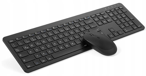 Zestaw bezprzewodowy Seenda SK38-3 klawiatura ultra-slim i mysz QWERTZ