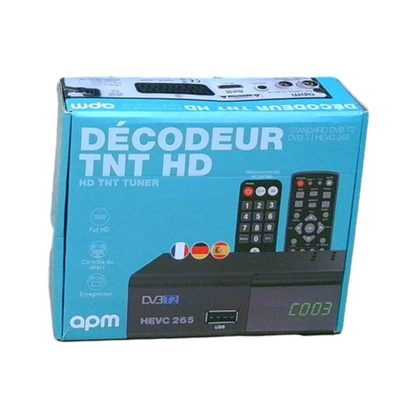Dekoder TNT Full HD 1080p DVB-T2 DVB-C H.265 HEVC USB HDMI SCART
