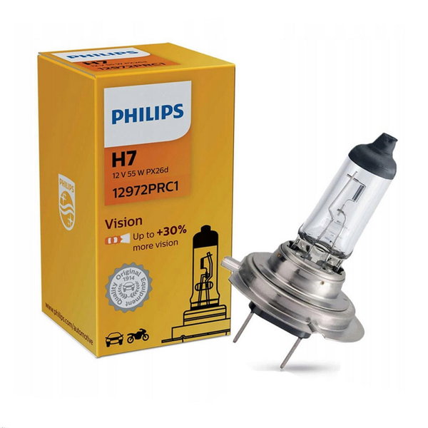 Philips Vision H7 12V 55W PX26d +30% żarówka samochodowa