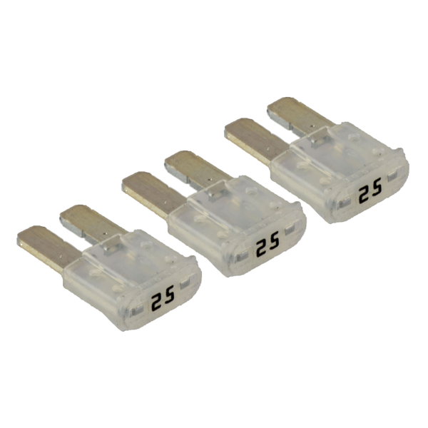 Bezpieczniki samochodowe płytkowe Micro2 Littelfuse 25 A 32 V, 9 mm, 3 szt.