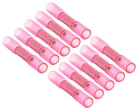 Szybkozłączki termokurczliwe zaciskowe czerwone 0,5–1,5 mm, 10 szt.